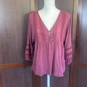 Kaye Pintucked Babydoll‎ Top